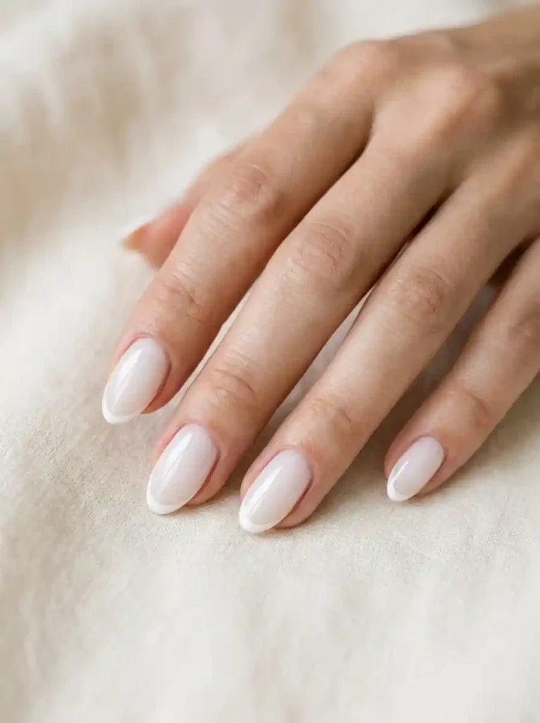 2. Milky French Tips