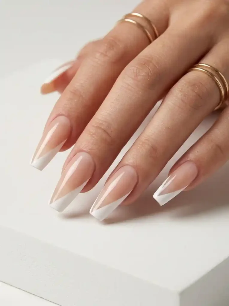 22. Side French Tips
