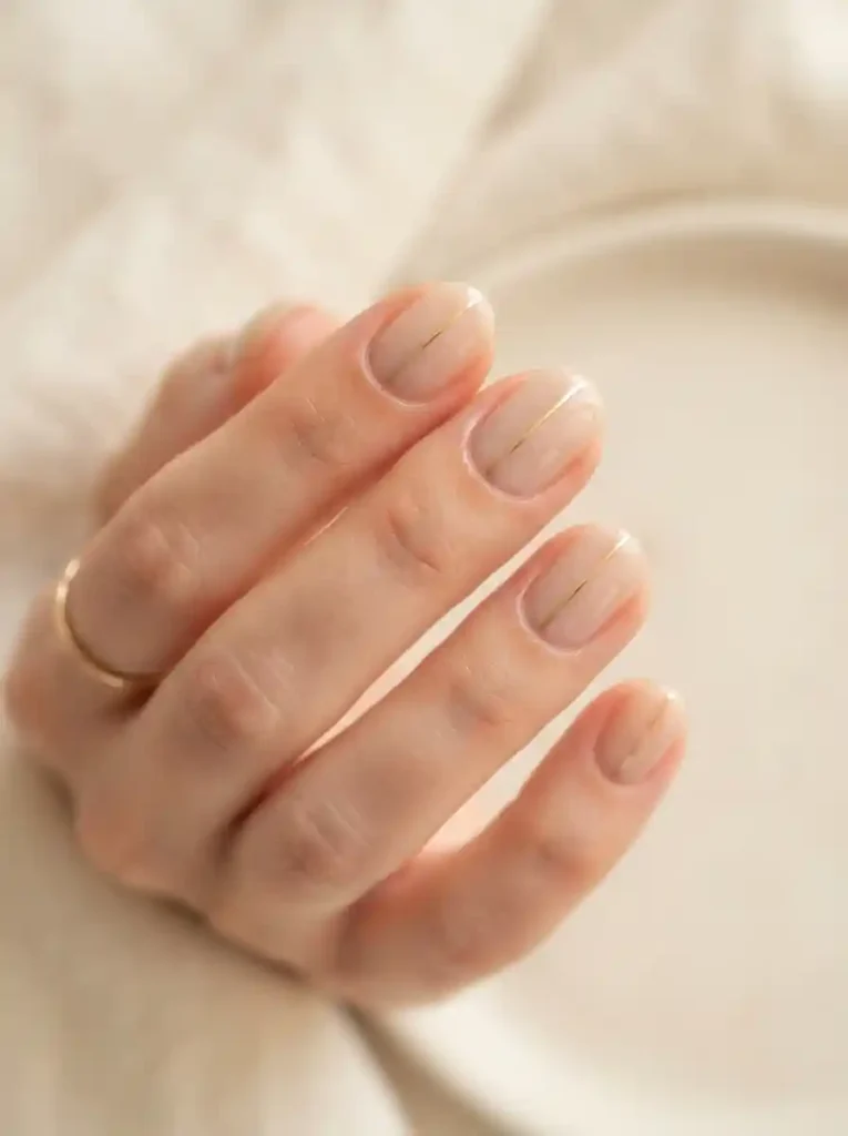 24. Clear Glass Nails