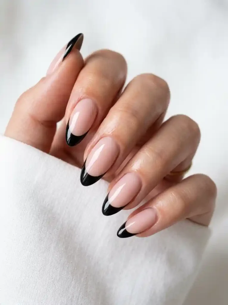 4. Black French Tips