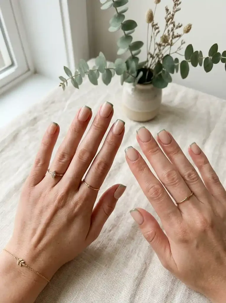 5. Sage Green Tips