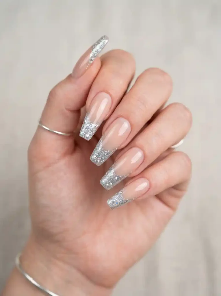 7. Glitter French Tips