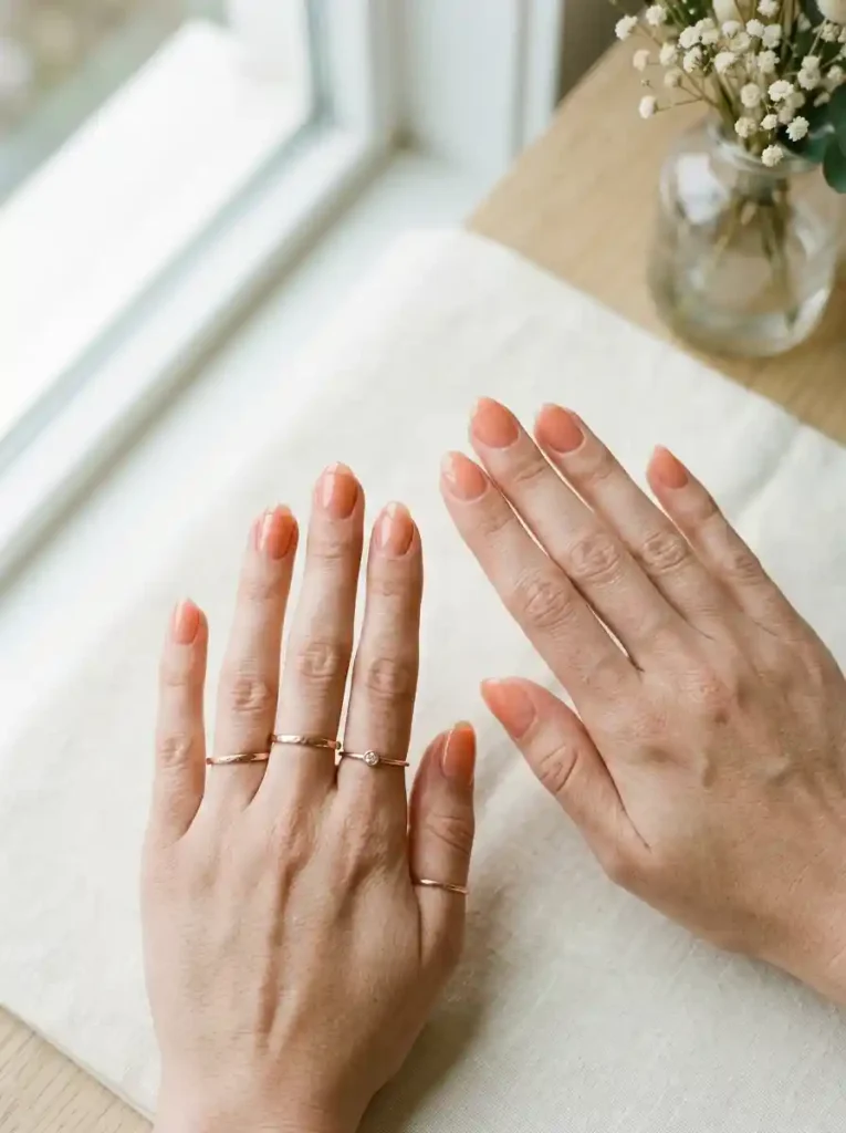9. Peach Jelly Nails