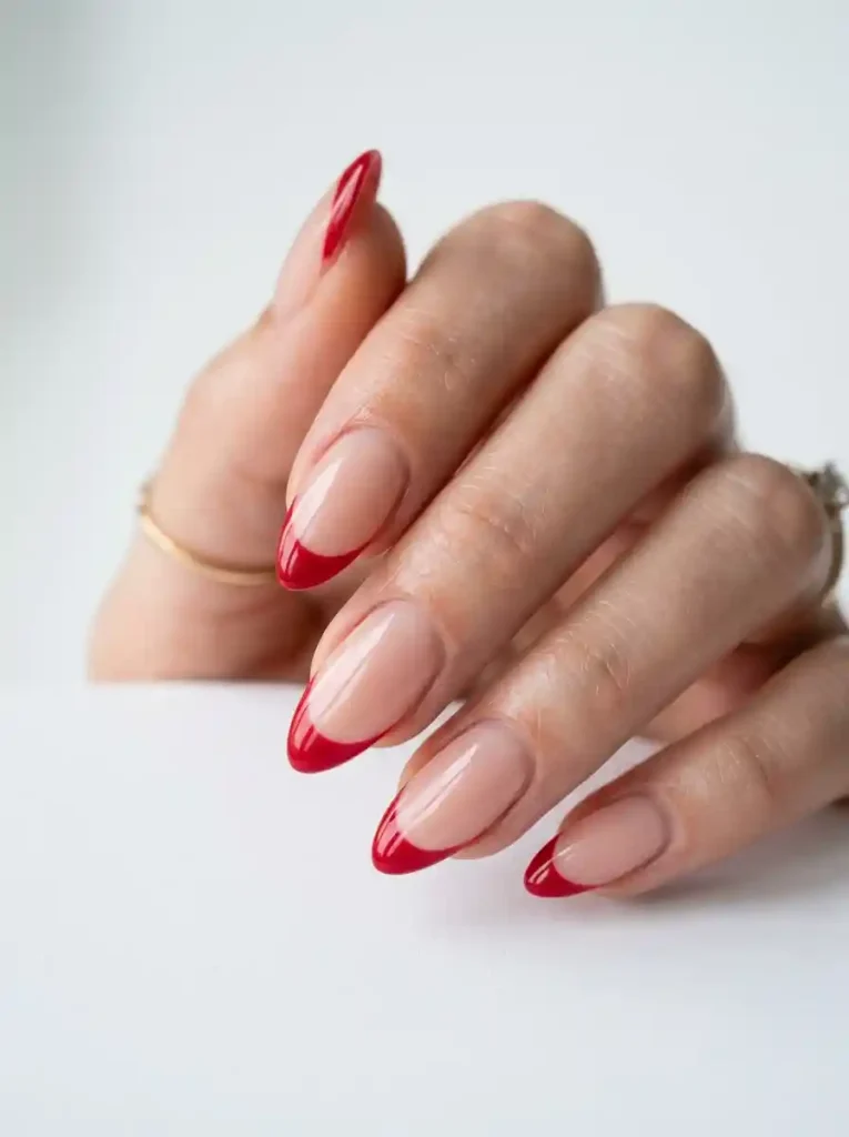 9. Red French Tips