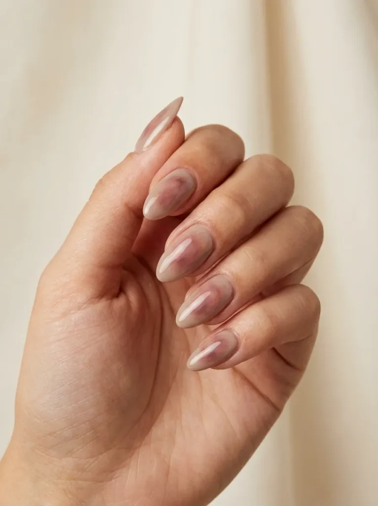13. Rosewood Aura Nails