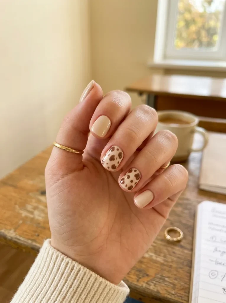 15. Chocolate Spot Nails
