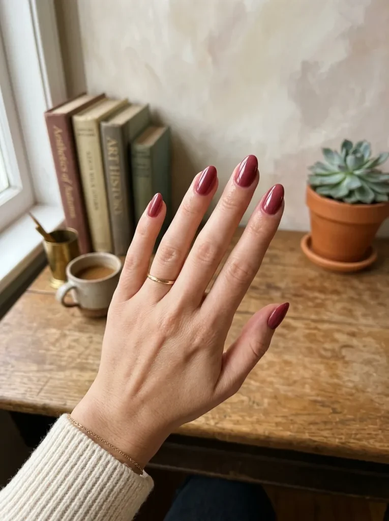 16. Cranberry Red Nails