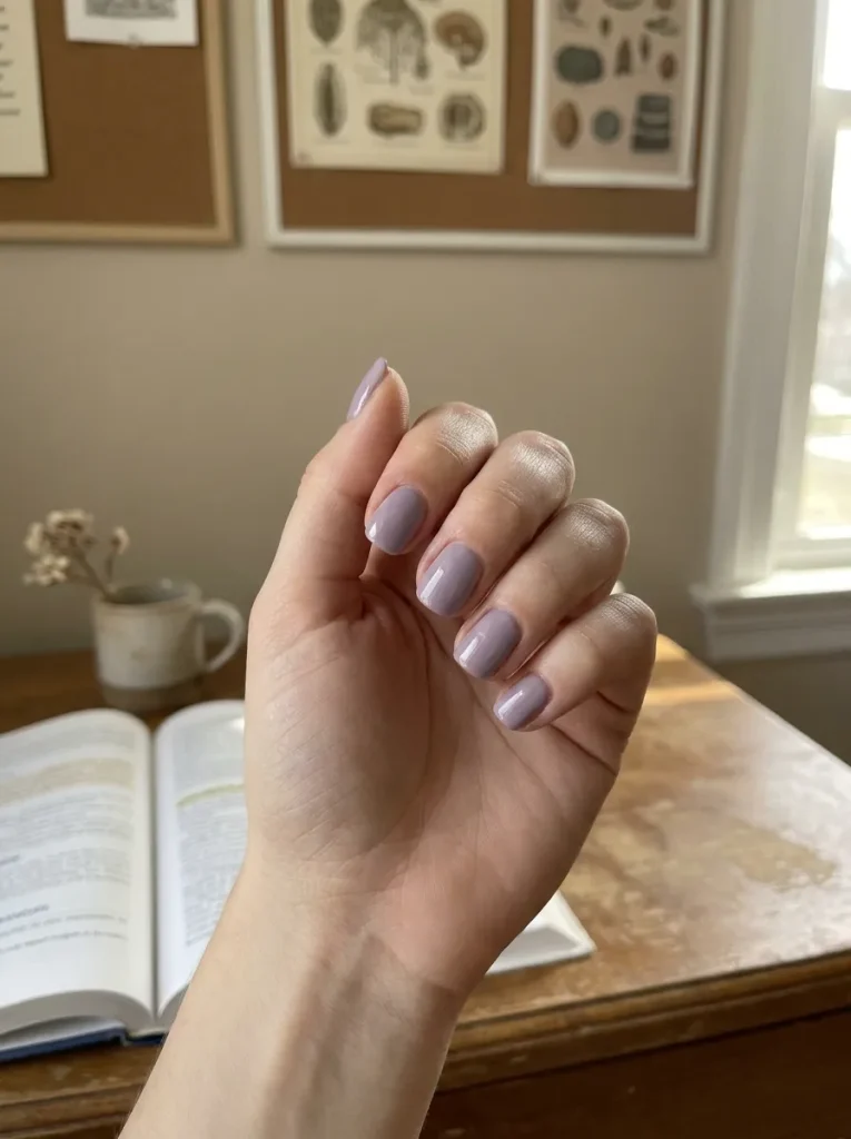 2. Dusty Lavender Nails
