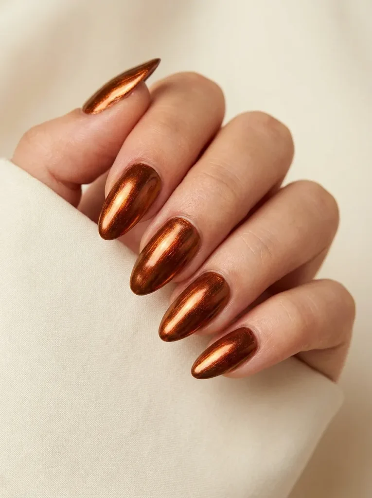 2. Warm Copper Nails