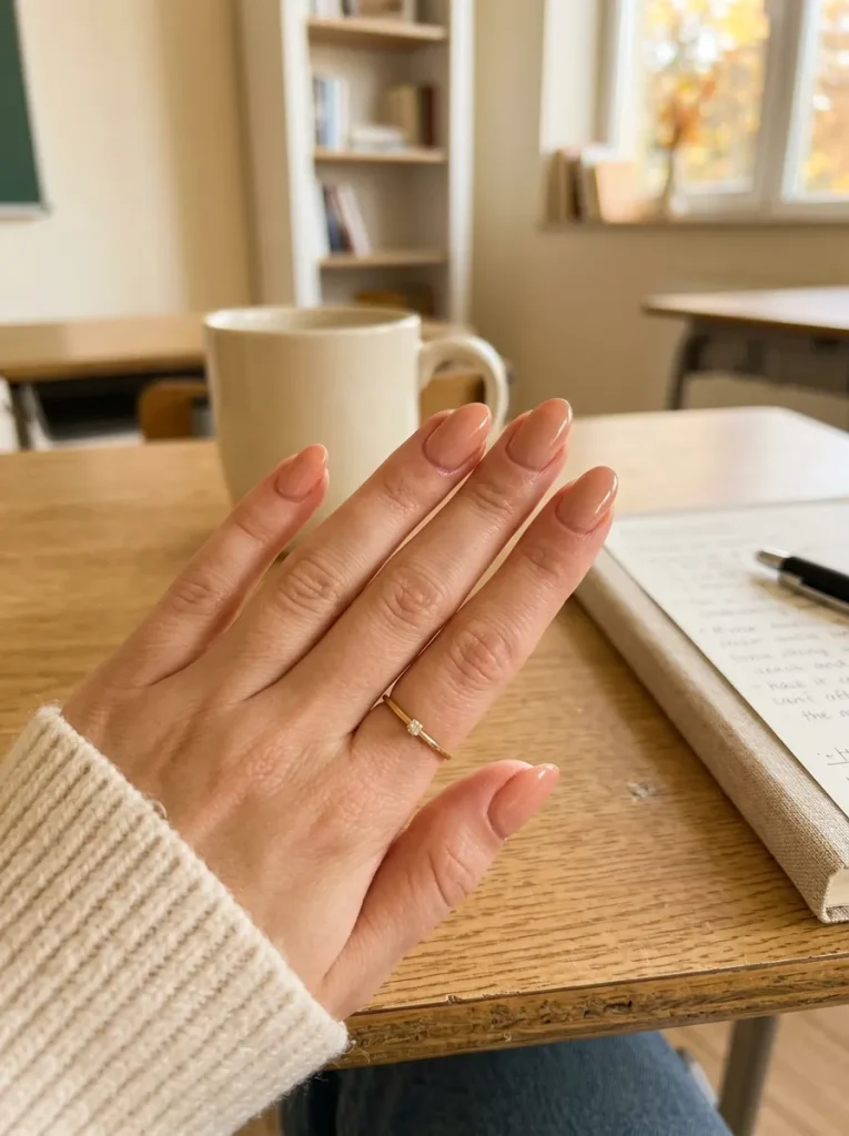 21. Soft Peach Nails