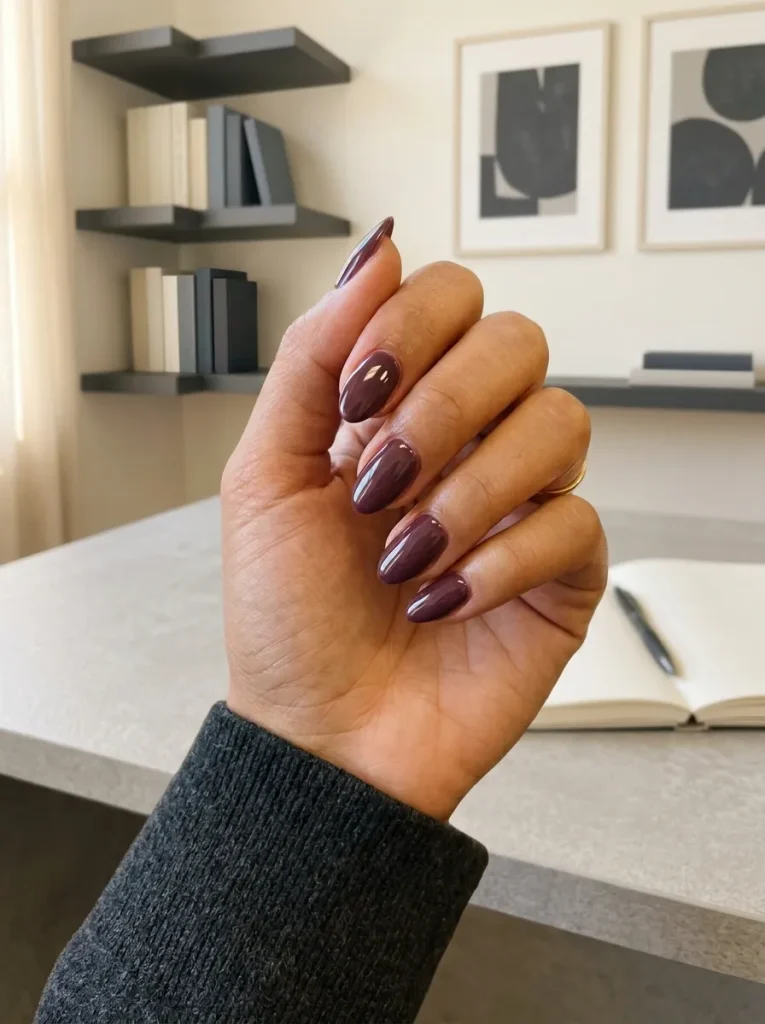 24. Plum Gloss Nails