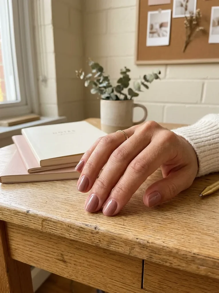 4. Dusty Rose Nails