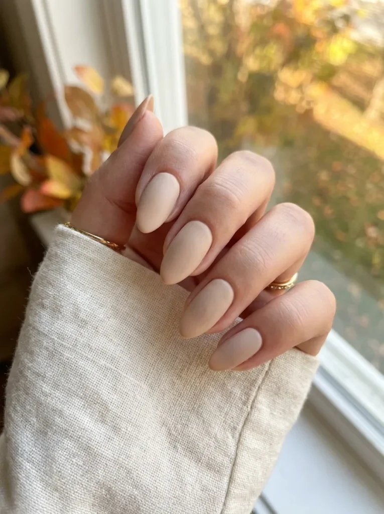 8. Oatmeal Nude Nails