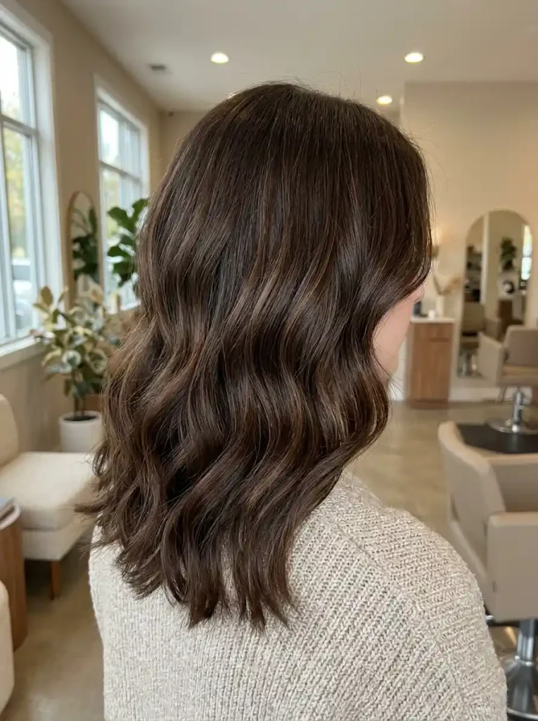 1. Rich Chocolate Brown-Late Fall Hair Color Ideas