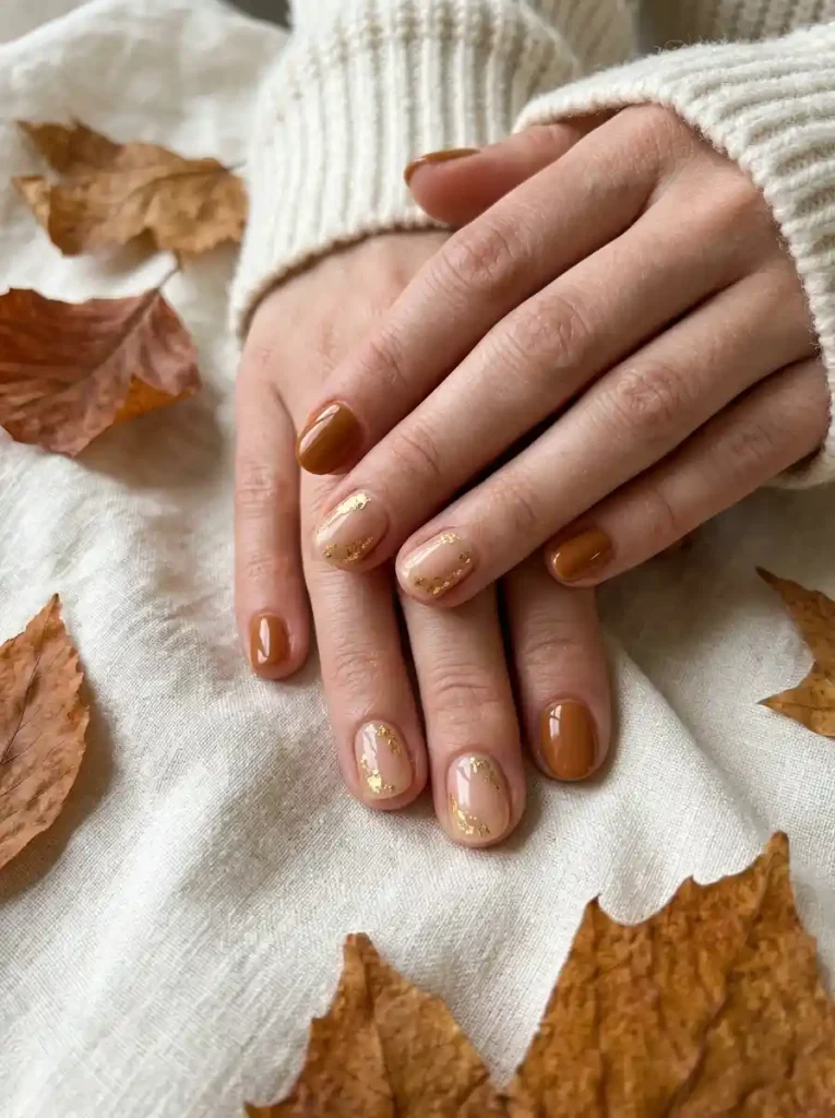11. Golden Leaf Accents