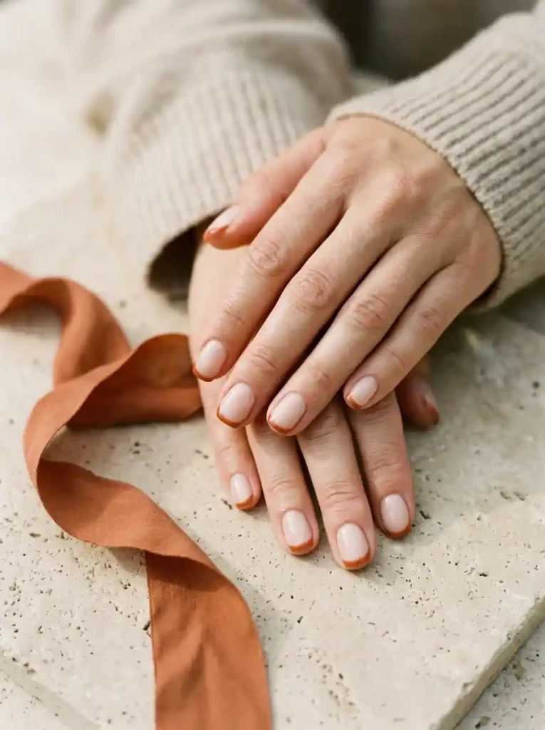 12. Terracotta French Tips