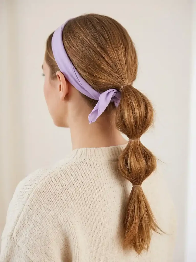 13- Bandana Bubble Ponytail