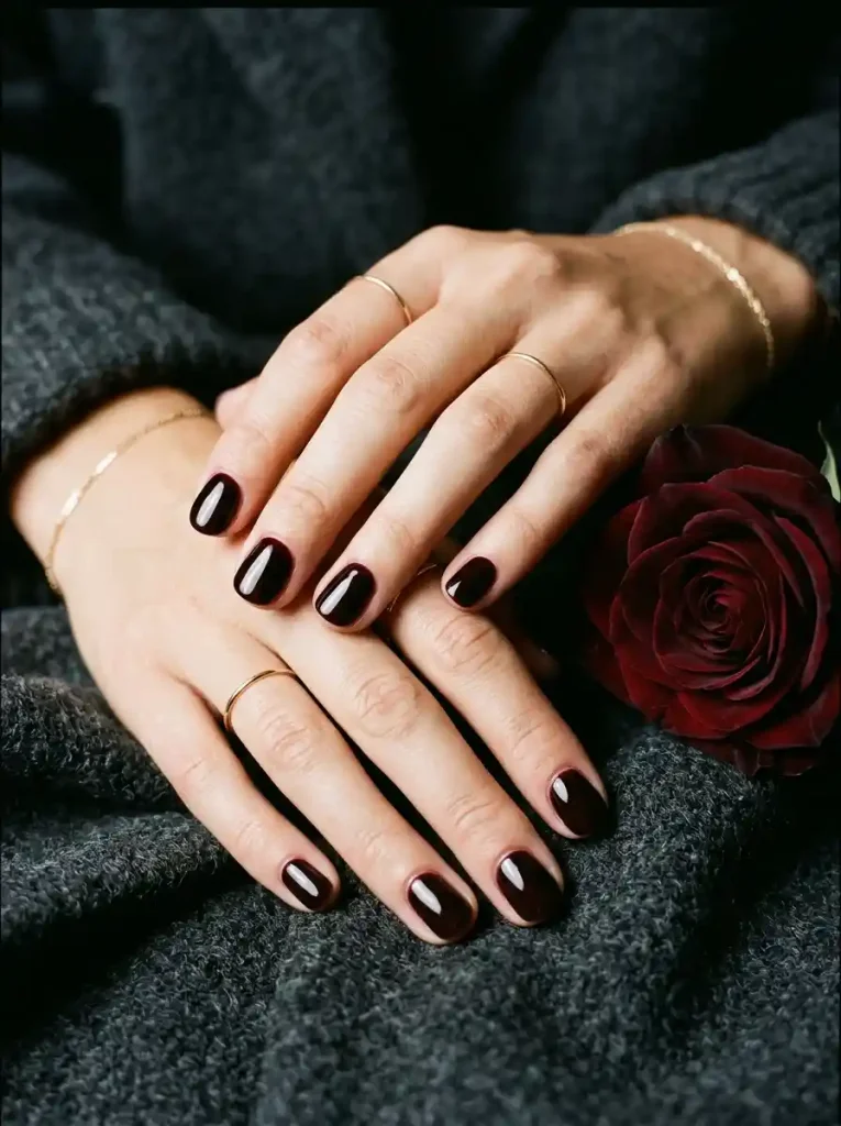 14. Black Cherry Nails