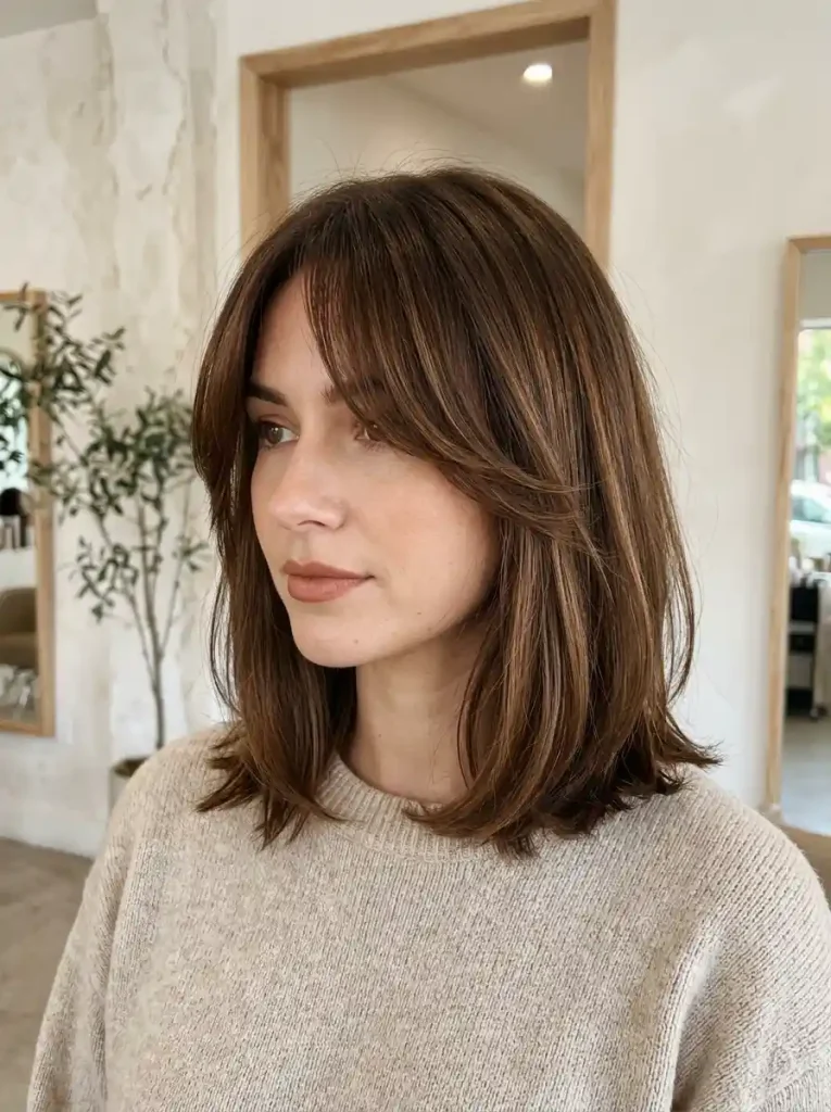 14. Curtain Bangs Bob