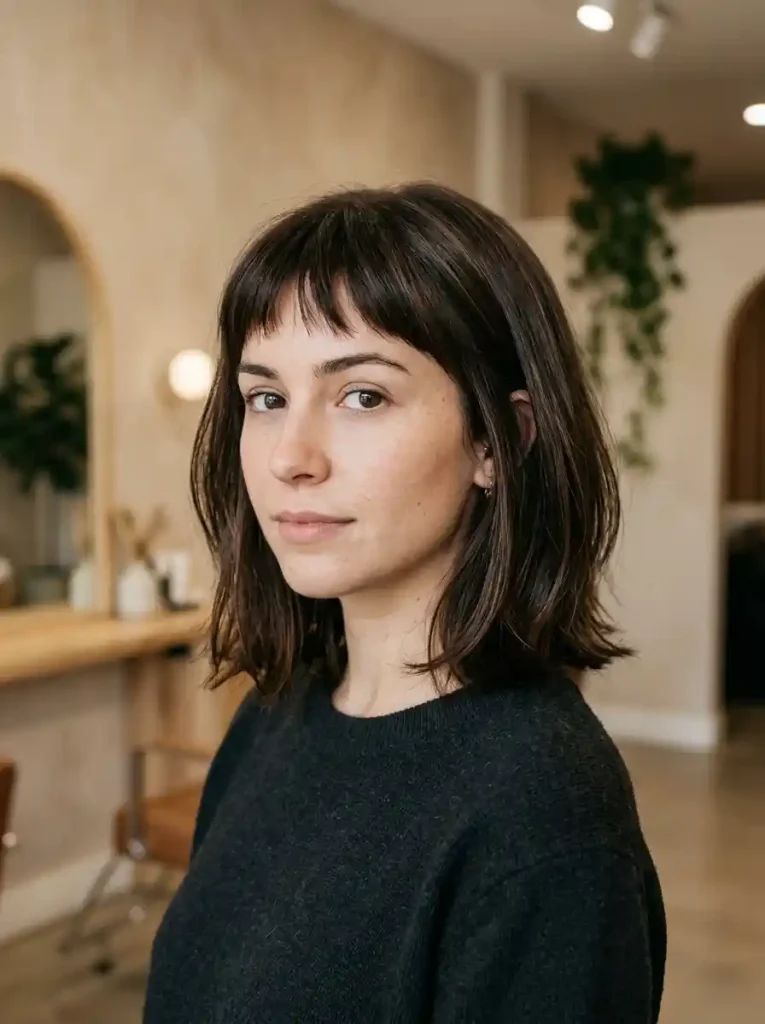 15. Micro Bangs Bob