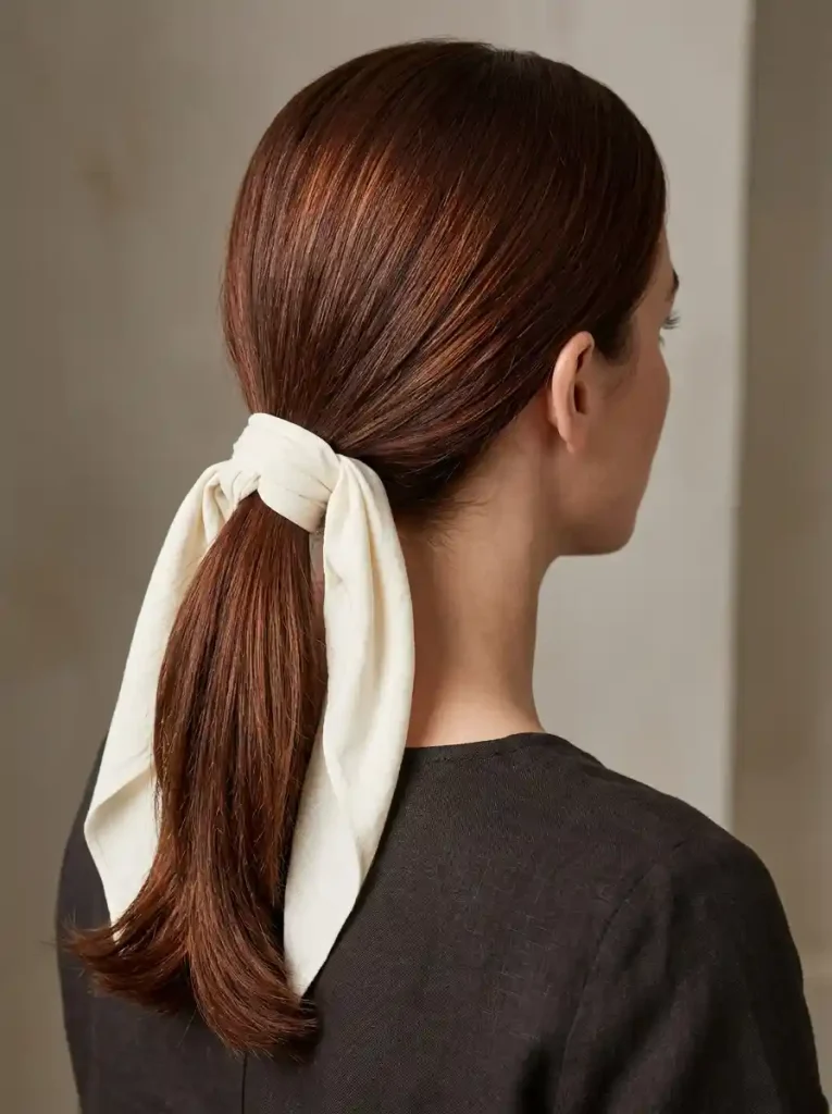 19- Bandana Wrapped Ponytail
