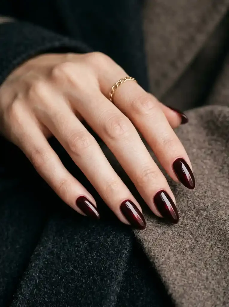 19. Black Cherry Nails