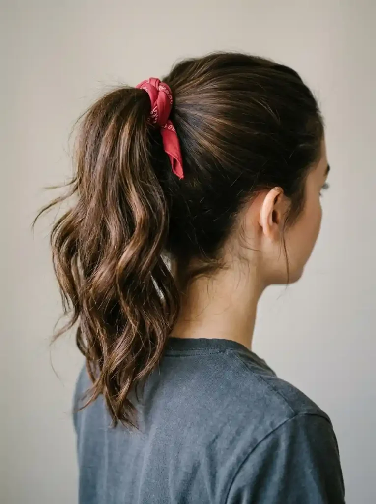 2- High Ponytail Bandana
