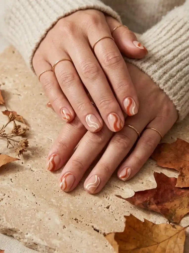 21. Rust and Nude Waves