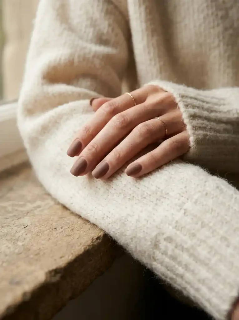 3. Matte Mocha Nails