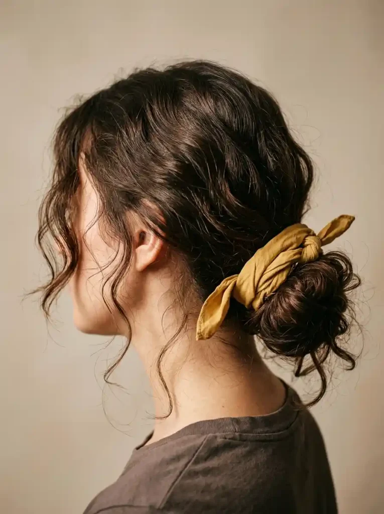 4- Bandana Messy Bun