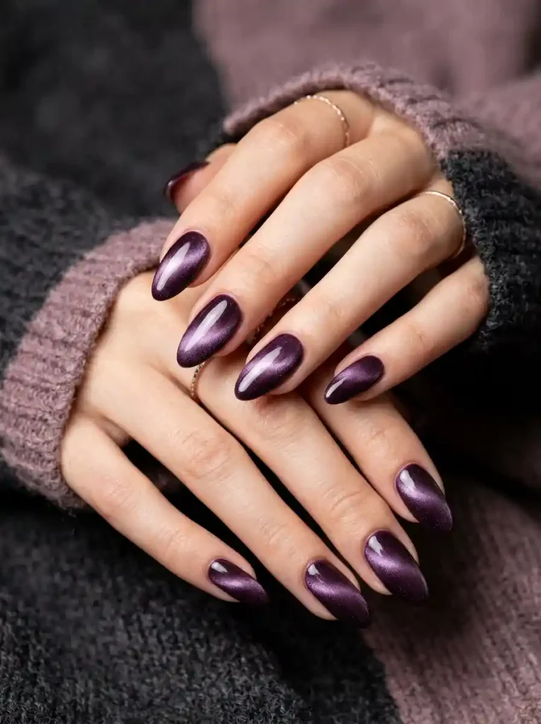 5. Plum Velvet Nails