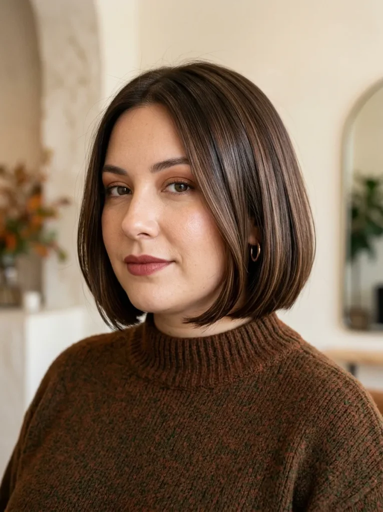 7. Chin-Length Curved Bob