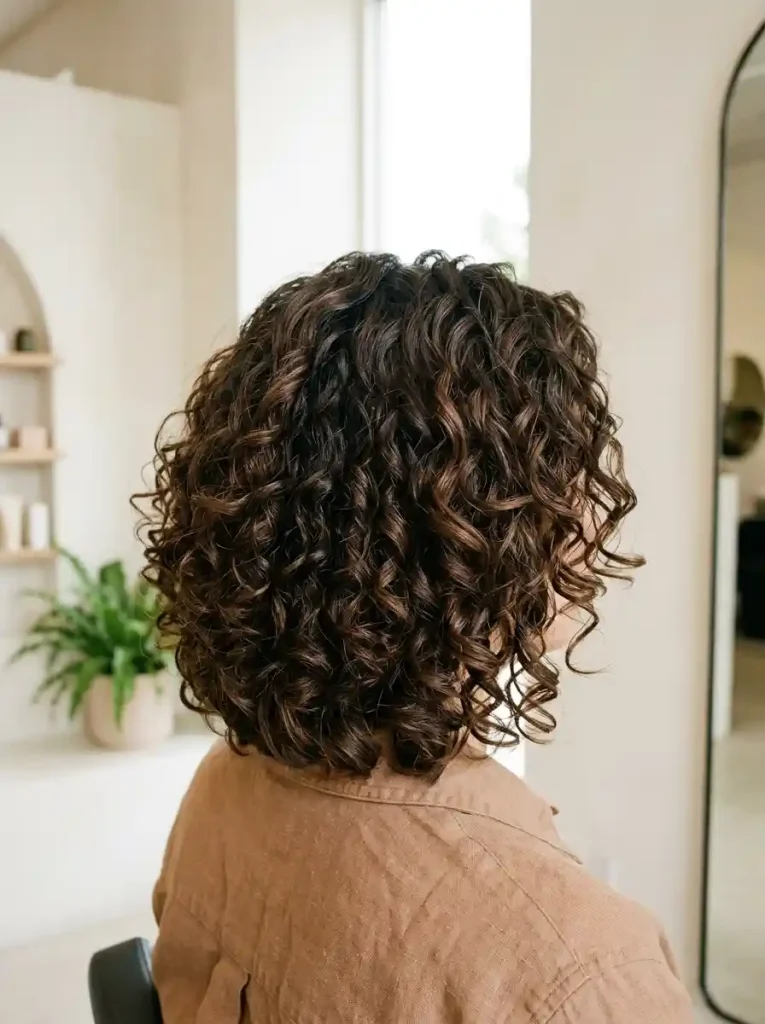 8. Curly Medium Bob