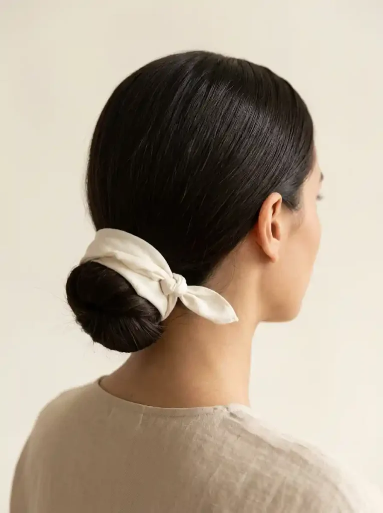 9- Low Bun Wrap